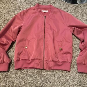 HIPPIE ROSE medium hot pink bomber jacket